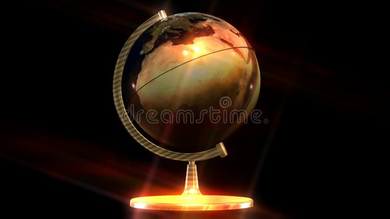 Animación del calentamiento del planeta stock de ilustración