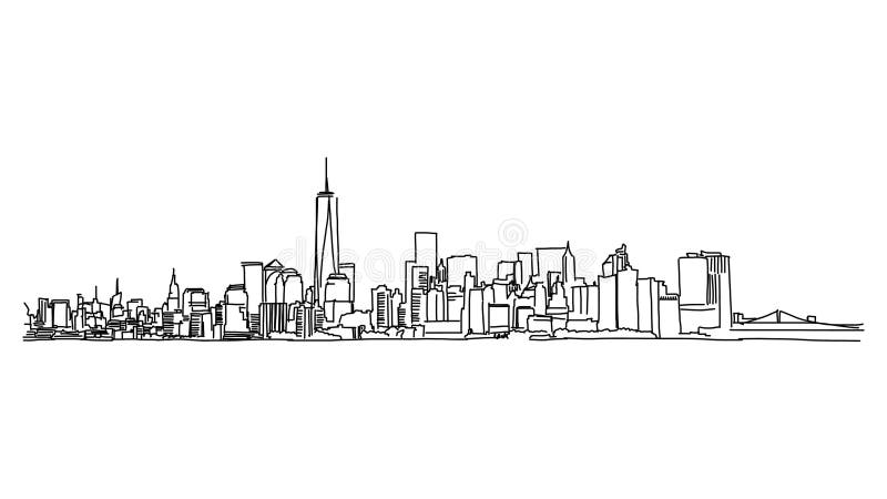 Animación del esquema del panorama de Nueva York