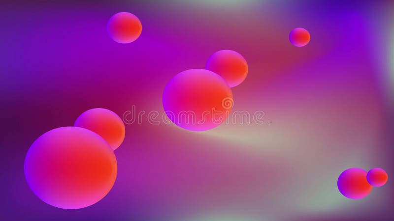 Animación fondo multicolor con esferas voladoras stock de ilustración