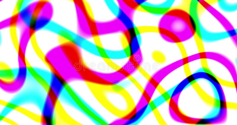 Animación generada por ordenador que muestra a extracto el enrollamiento repetidor multicolor de los modelos libre illustration