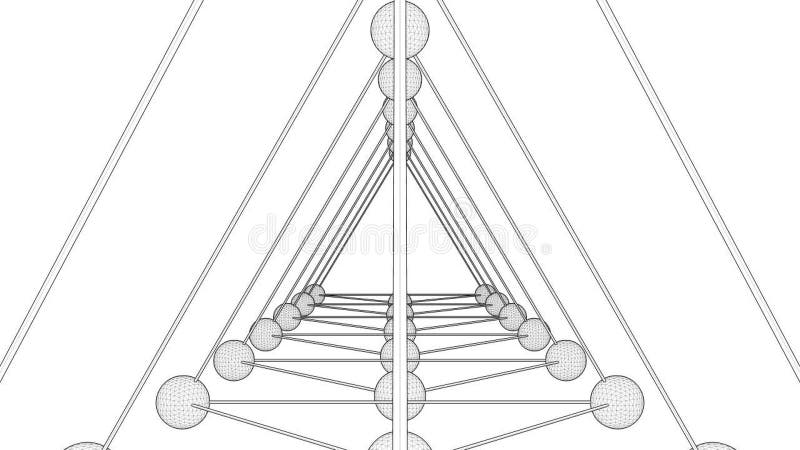 Animación giratoria de la secuencia de la DNA del tetraedro