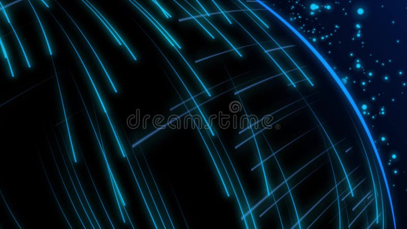 Animación inconsútil del tiroteo de rayo láser ligero azul abstracto del rayo en fondo de alta velocidad stock de ilustración