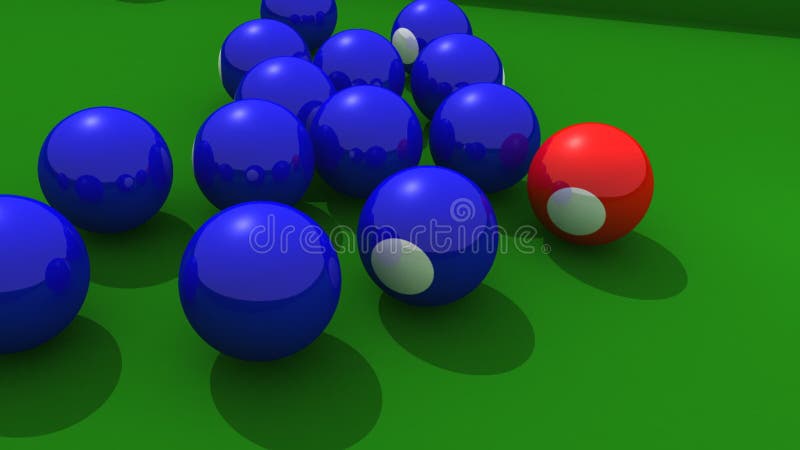 Animación que muestra un 3dbilliard ilustración del vector