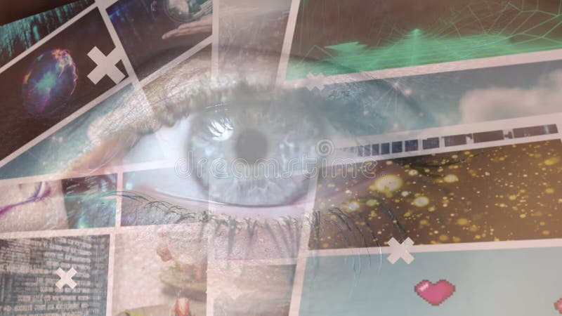 Animacja ekranów cyfrowych nad okiem zbiory wideo
