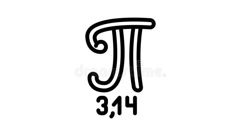 Animacja ikony linii numeru pi
