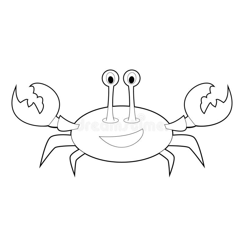 Animais fáceis da coloração para crianças: Caranguejo ilustração do vetor Animais fáceis da coloração para crianças: Caranguejo ilustração do vetor