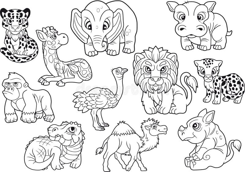 Vetores e ilustrações de Pequenos animais colorir para download gratuito