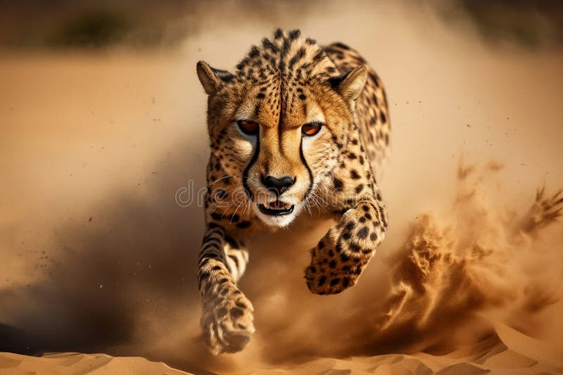 Predator africa mammal speed cheetah fast wildlife nature run animal african carnivore royalty free illustration