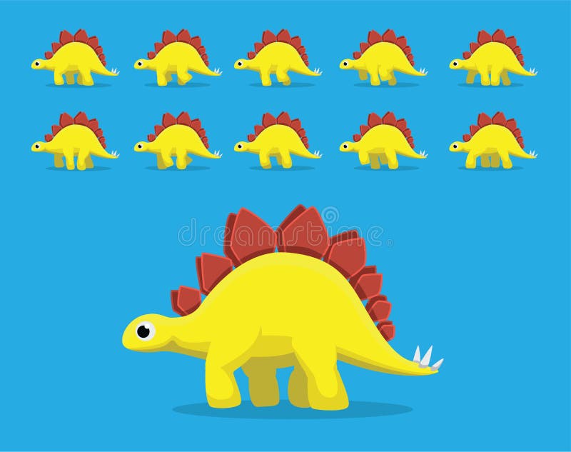 Animal Animation Sequence Dinosaur Trex Running Cartoon Vector Stock  Illustration - Download Image Now - iStock