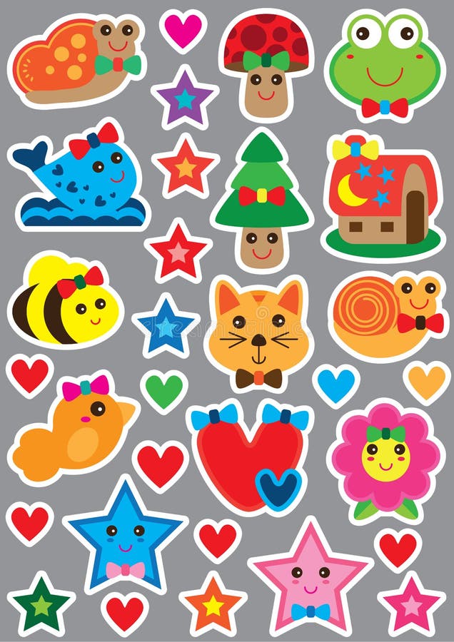 Sticker of a cute cartoon magnet Royalty Free Vector Image