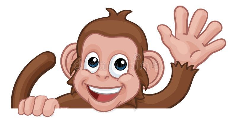 Ilustração De Clipart De Personagem De Desenho Animado De Macaco