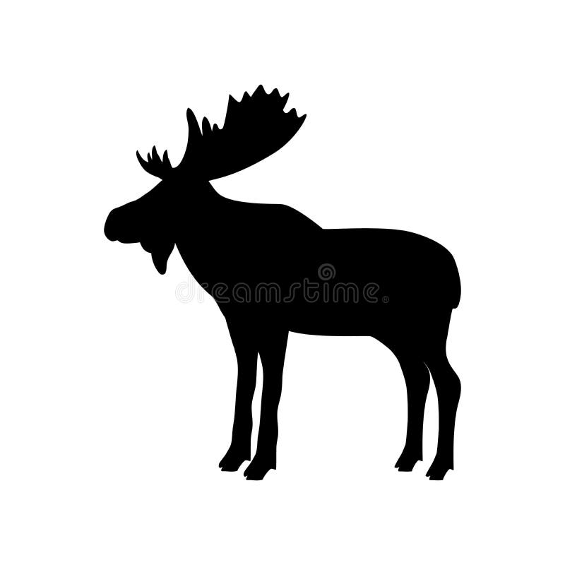 Animal de silhouette de noir de mammifère de taureau d'orignaux d'élans illustration libre de droits Animal de silhouette de noir de mammifère de taureau d'orignaux d'élans illustration libre de droits