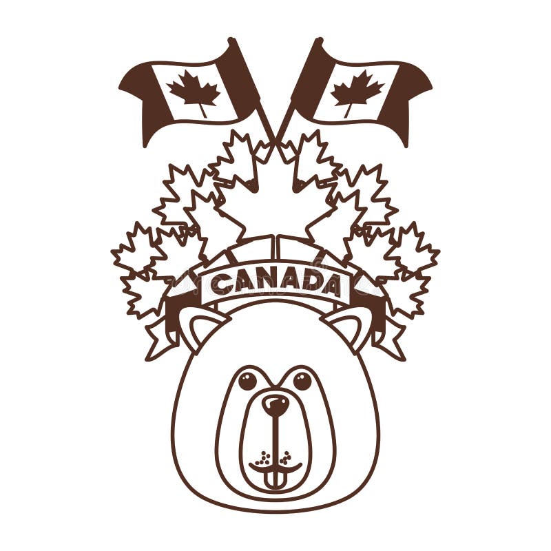 Animal del bosque del castor del diseño de Canadá libre illustration Animal del bosque del castor del diseño de Canadá libre illustration