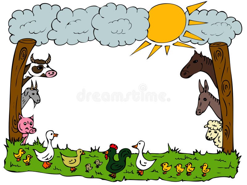 Animal farm frame stock illustration Animal farm frame stock illustration