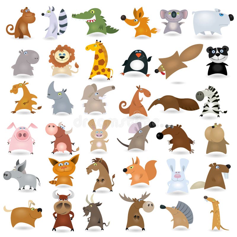 Animal grande dos desenhos animados ilustração royalty free Animal grande dos desenhos animados ilustração royalty free