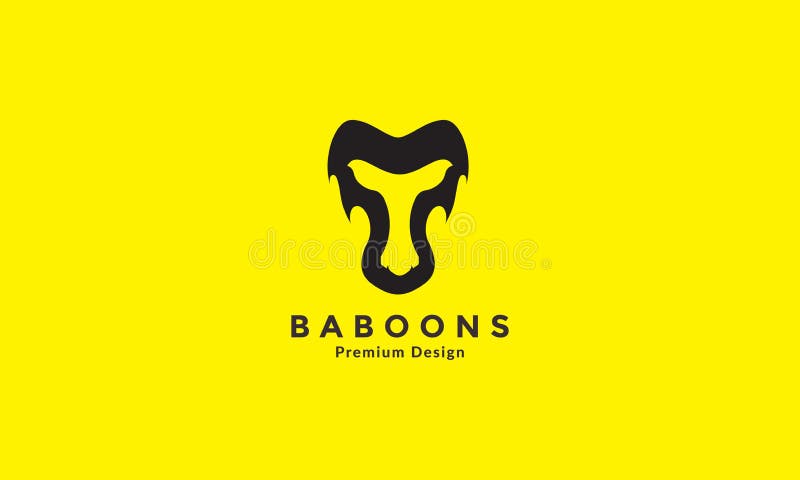 Animal head baboons logo symbol vector icon illustration design vector illustration