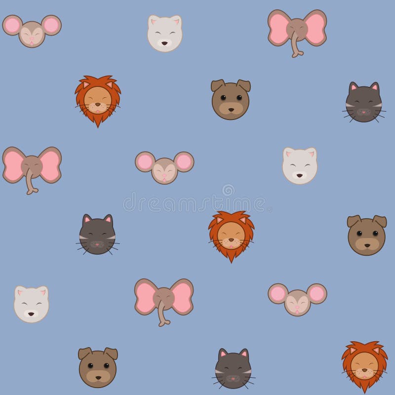 Animal head pattern stock vector. Illustration of vector - 31101906