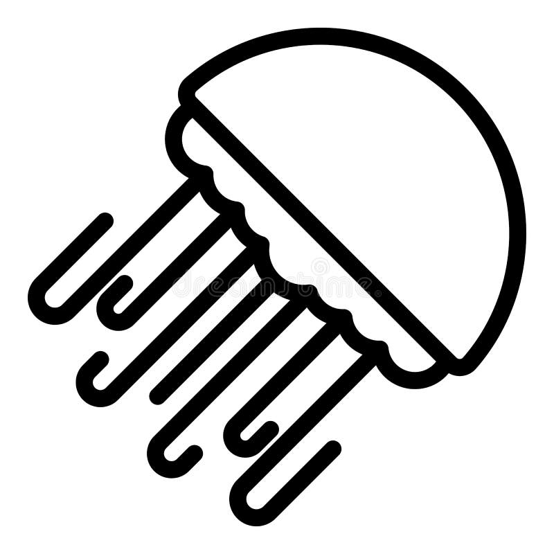 Animal jellyfish icon, outline style. Animal jellyfish icon. Outline animal jellyfish vector icon for web design isolated on white background
