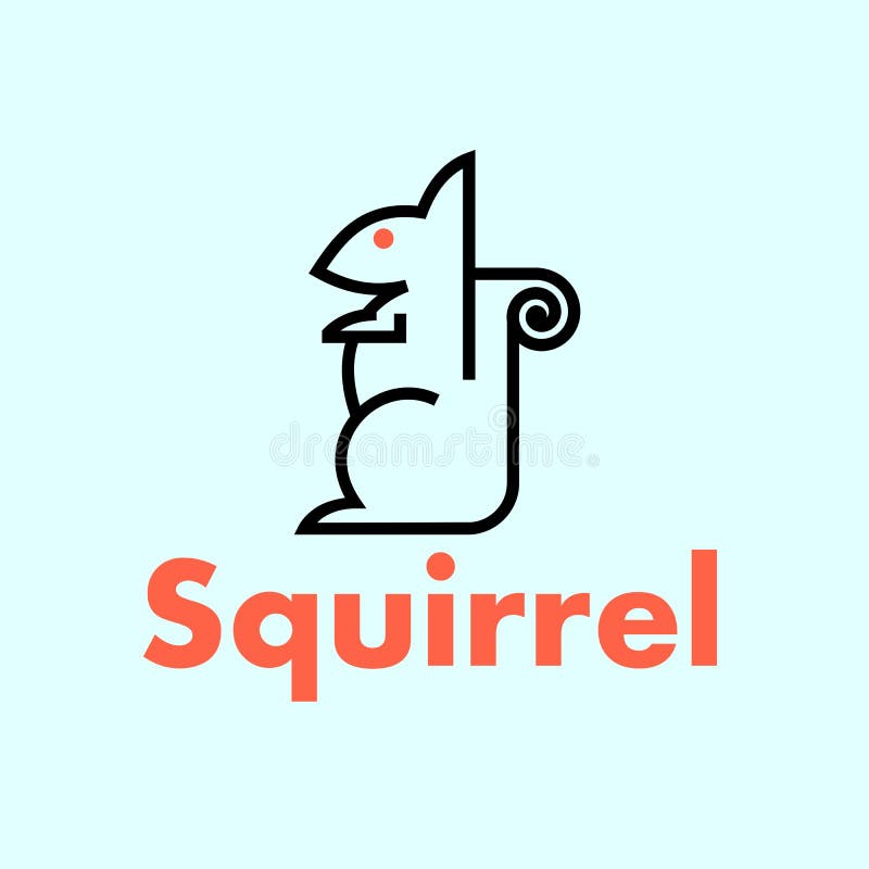 Animal logo. squirrel logo. simple animal logo stock illustration Animal logo. squirrel logo. simple animal logo stock illustration