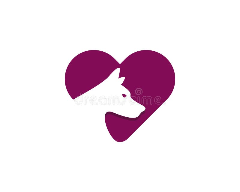 Animal Love Icon Logo Design Element Stock Vector - Illustration of