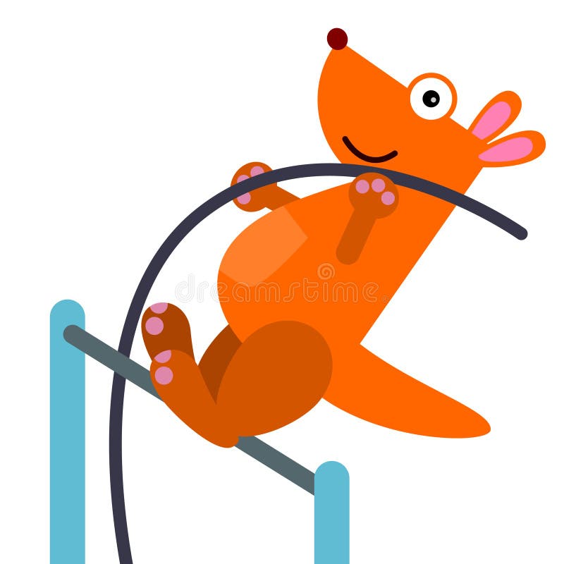 Animal pole vault stock illustration. Illustration of sport 30657658