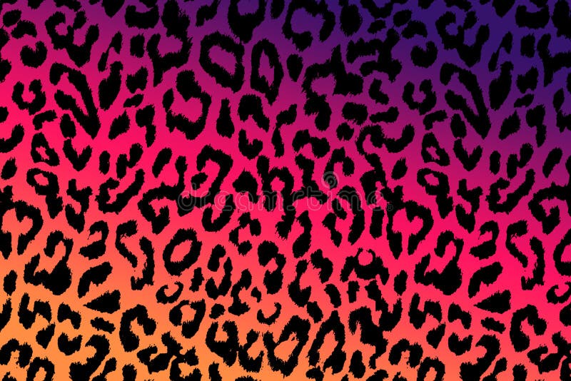 Abstract Background Illustration of Black, Pink, Orange and Purple Animal  Print Stock Illustration - Illustration of cheetah, black: 204662701