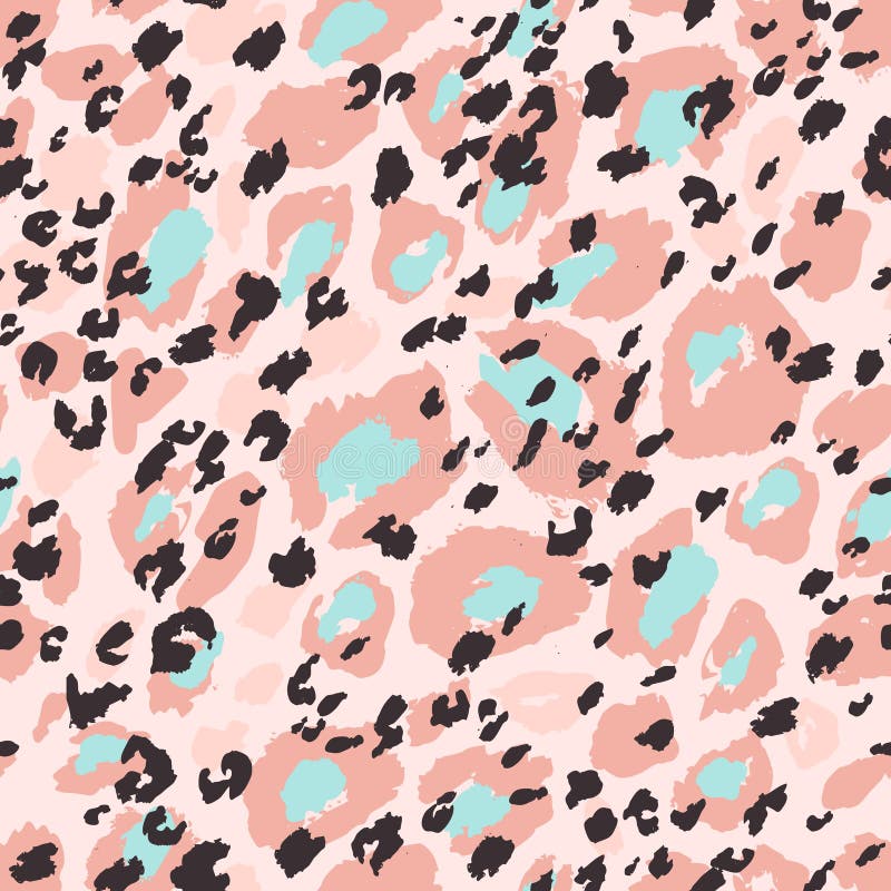 Animal Skin Seamless Pattern. Leopard`s Spotted Fur Imitation. Creative ...