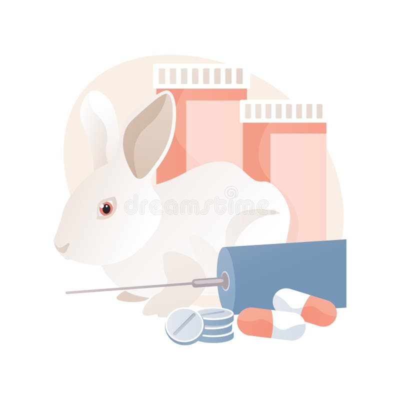 Animal Testing of Medicines Abstract Concept Vector Illustration. Stock