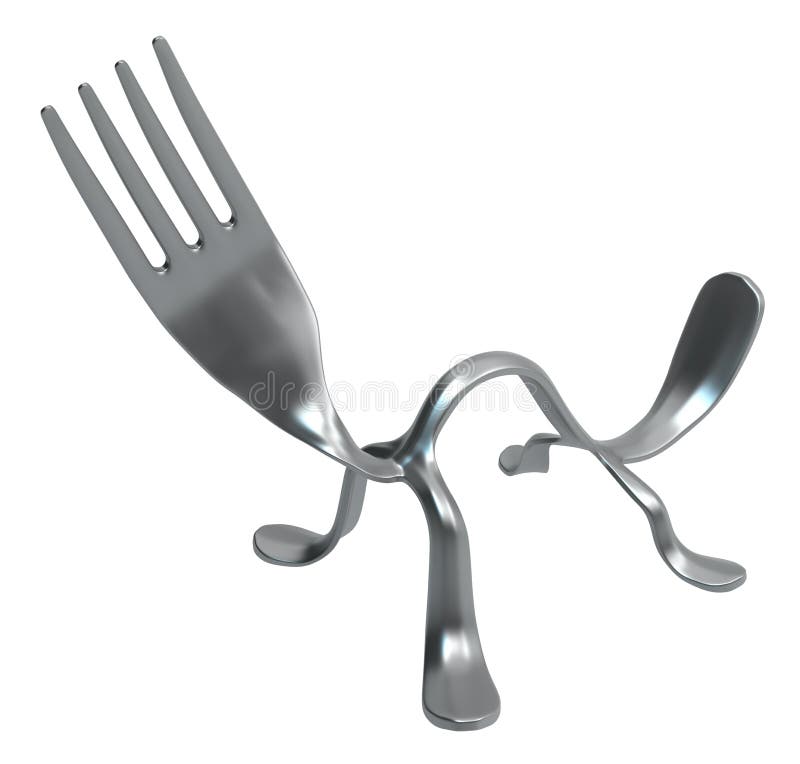 Animale del metallo della forcella royalty illustrazione gratis