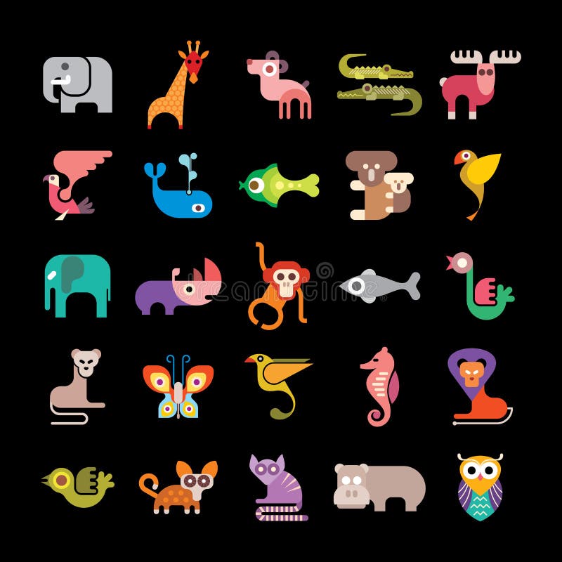 Animales de la selva ilustración del vector Animales de la selva ilustración del vector
