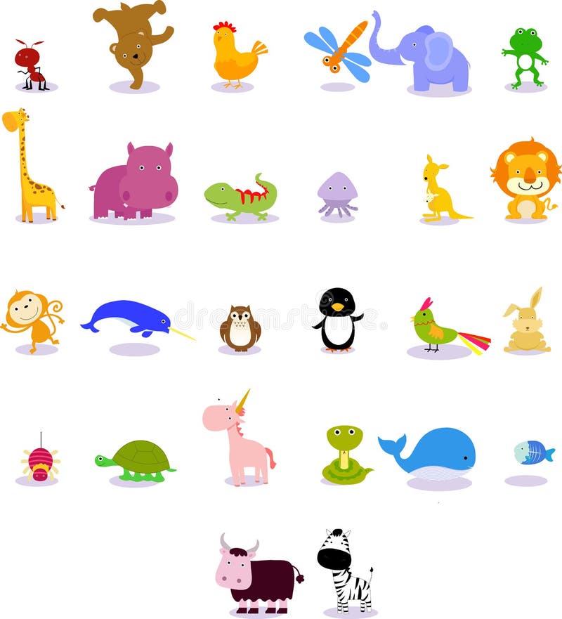 Animals from animal alphabet