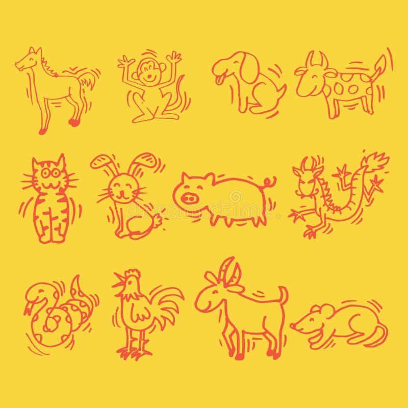 Animals Chinese Calendar Stock Illustrations 1 920 Animals Chinese Calendar Stock Illustrations Vectors Clipart Dreamstime