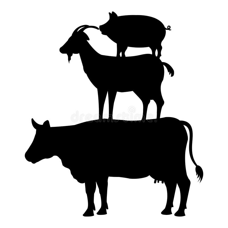 Animals farm group icon stock illustration. Illustration of graphic