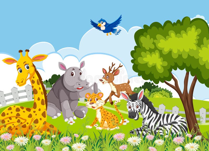 Animals in the jungle stock vector. Illustration of jungle - 126756904 Animals in the jungle stock vector. Illustration of jungle - 126756904