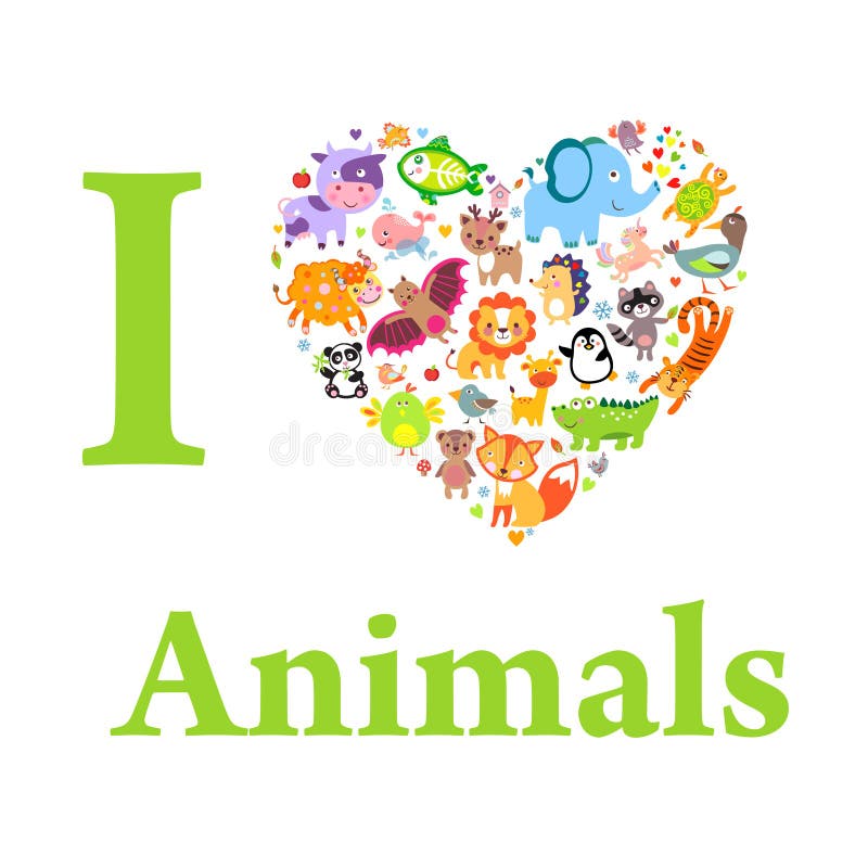Animals Love vector illustration Animals Love vector illustration