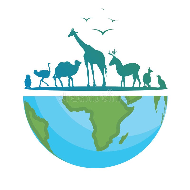 Animals on Planet Earth for World Animal Day Stock Vector - Illustration of forest, nature: 225568875 Animals on Planet Earth for World Animal Day Stock Vector - Illustration of forest, nature: 225568875
