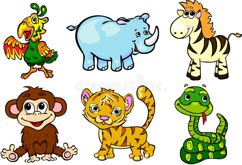 Different Kinds of Four-legged Animals Stock Illustration - Illustration of  animals, series: 33691174