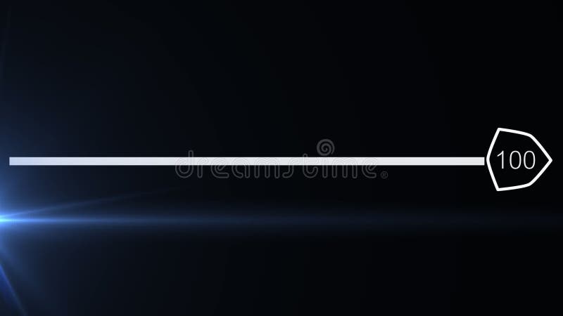 Animarea barei de încărcare peste punctele de lumină stock illustration