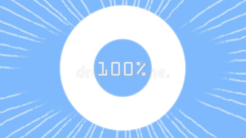 Animarea cercului de încărcare pe fond albastru stock illustration
