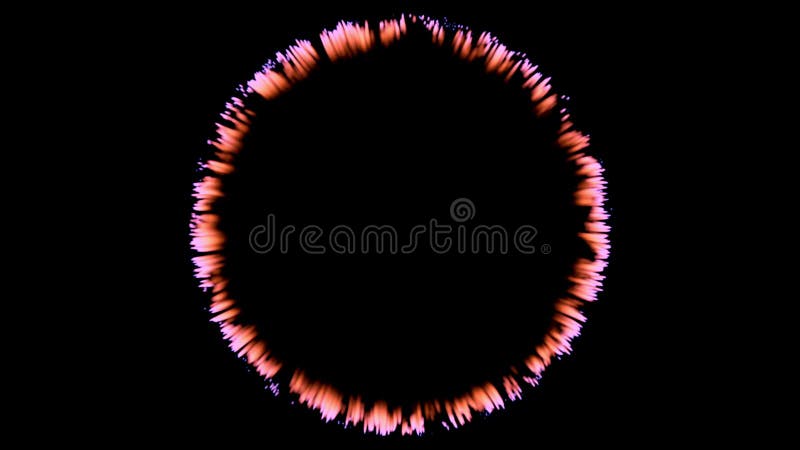 Animarea generată de calculator a unei forme circulare abstracte pe fond negru royalty free illustration