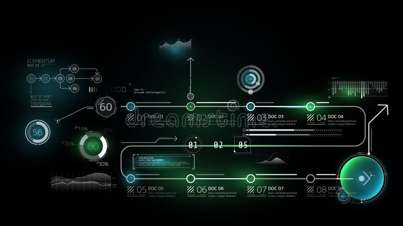 Animated abstract business infographic data royalty free illustration