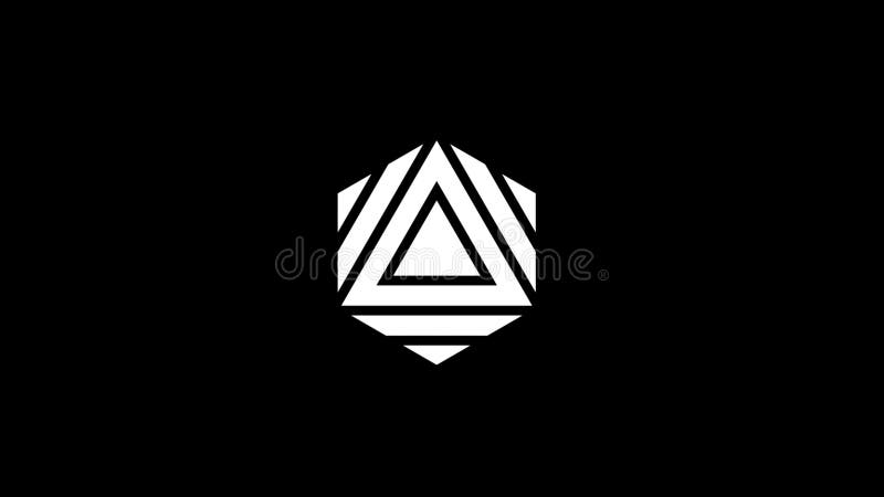 Animated abstract shapes icons with minimalist and simple style. royalty free illustration