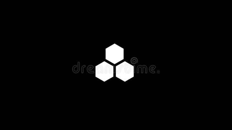 Animated abstract shapes icons with minimalist and simple style. stock illustration