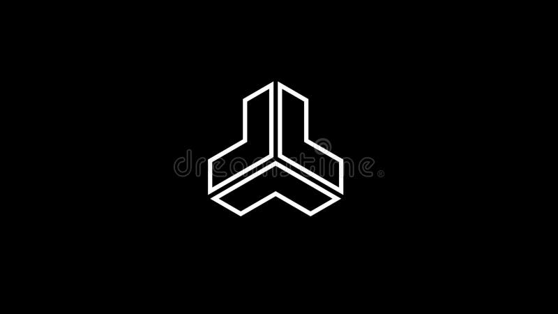 Animated abstract shapes icons with minimalist and simple style. stock illustration