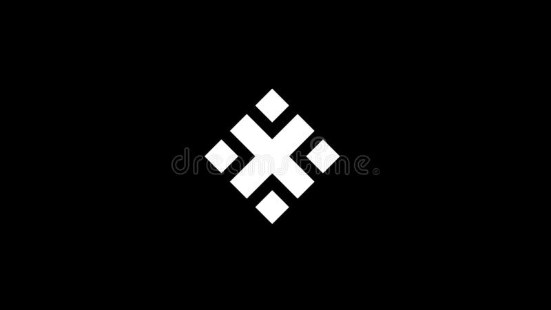 Animated abstract shapes icons with minimalist and simple style. stock illustration