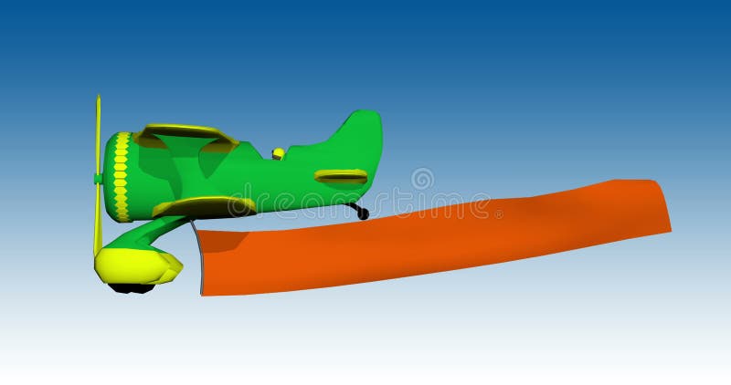 Animated airplane flying vector illustration