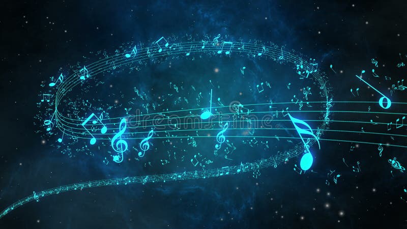 Enchanting and mesmerizing Music notes background animation video To add a creative spark