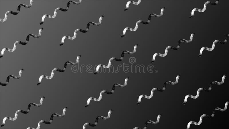 Black and white color changing squiggly line pattern background stock illustration
