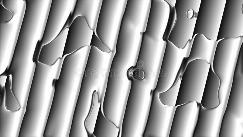Black and White color glossy fluid flowing over moving diagonal lines stock illustration