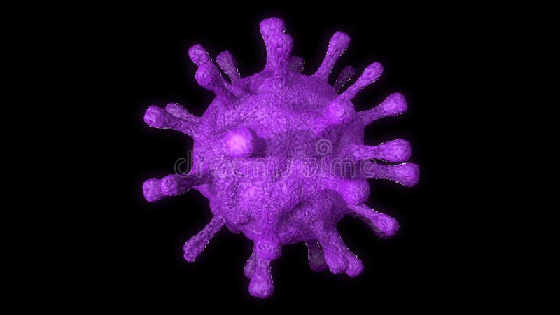 Animated Coronavirus Molecules. Alpha channel royalty free illustration